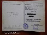 Legitymacja Brązowa Odznaka w Służbie Narodu